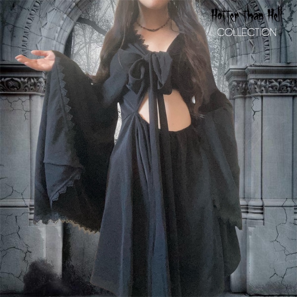 Widow by Dolls Kill Gothic The Worlds End Kimono Sleeve Dress